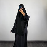 Abaya + khimar jersey, noir