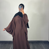 Abaya butterfly, couleur marron