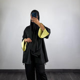 Burkini 3 pièces bi-color, noir/jaune