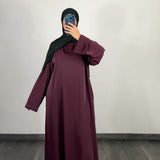 Abaya ambre, couleur prune