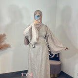 Abaya Lin, couleur taupe