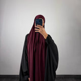 Maxi hijab jersey premium infroissable, bordeaux