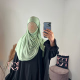 Hijab bambou, couleur vert pastel