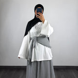 Jupe carreaux + foulard carré