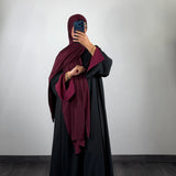 Kimono bi-color, noir/bordeaux