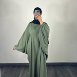 Abaya butterfly, couleur kaki