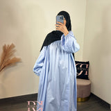 Robe popeline, couleur bleu ciel