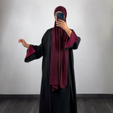Kimono bi-color, noir/bordeaux
