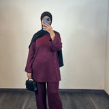 Ensemble doux, couleur bordeaux