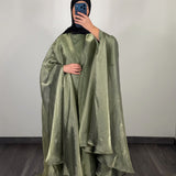 Sur-abaya organza kaki