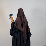Khimar bambou, couleur marron