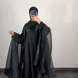Sur-abaya organza noir