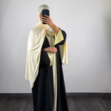 Kimono bi-color, noir/jaune