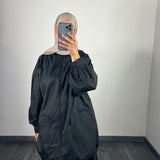 Ensemble parka imperméable avec jupe, noir