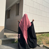 Abaya Saoudienne Binta (WhoolPeach Premium) couleur Taupe Rosé