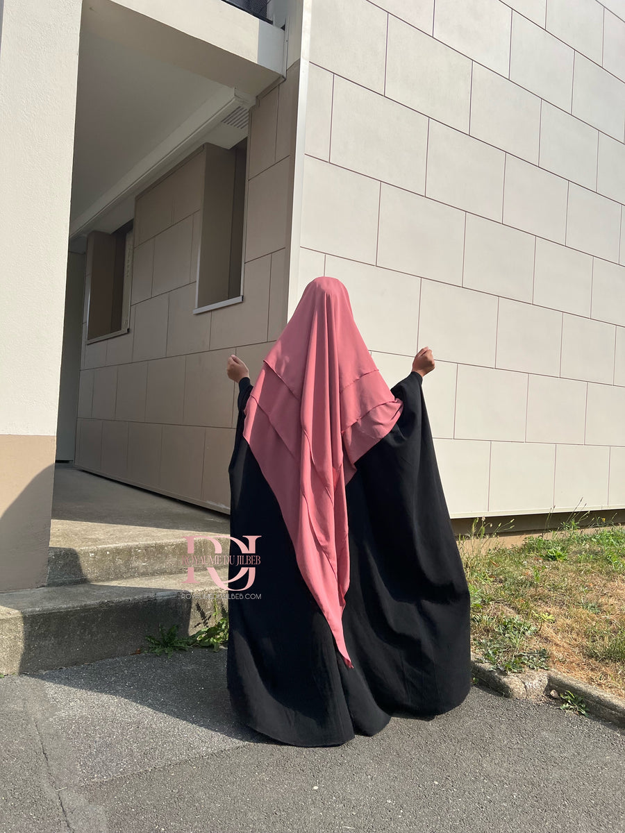 Abaya Saoudienne Binta (WhoolPeach Premium) couleur Taupe Rosé