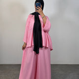 Ensemble carreaux, rose