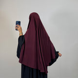 Khimar à fentes jersey premium, couleur bordeaux