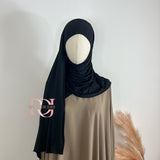 Hijab à nouer, couleur noir