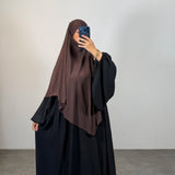 Khimar bambou, couleur marron