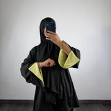 Burkini 3 pièces bi-color, noir/jaune