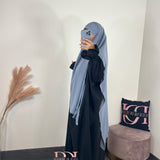 Khimar carré, couleur bleu pastel