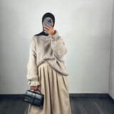 Pull oversize, couleur taupe