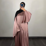 Abaya satin, taupe-rosé