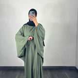 Abaya butterfly, couleur kaki