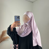 Hijab bambou, couleur violet pastel