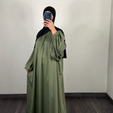 Abaya Lina, couleur kaki