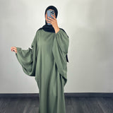Abaya butterfly, couleur kaki