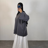 T-shirt coton qualité supérieure, gris foncé