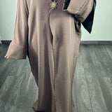 Kimono broche, couleur marron