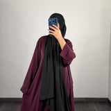 Abaya ambre, couleur prune