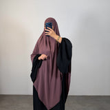 Khimar jersey premium infroissable, couleur mauve poudré