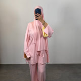 Burkini 3 pièces bi-color, rose/jaune