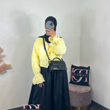 Jupe popeline, couleur noir