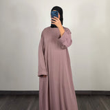 Abaya ambre, couleur taupe-rosé
