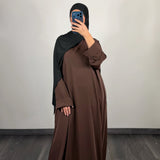 Abaya ambre, couleur marron