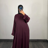 Abaya ambre, couleur prune