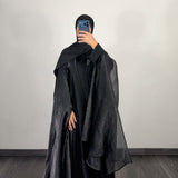 Sur-abaya organza noir