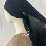 Hijab à nouer, couleur noir