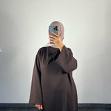 Abaya miraya, couleur marron