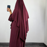 Abaya + khimar jersey, bordeaux