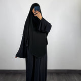 Abaya + khimar jersey, noir