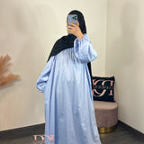 Robe popeline, couleur bleu ciel