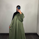 Abaya Lina, couleur kaki