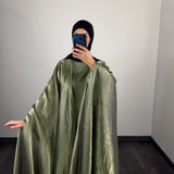 Sur-abaya organza kaki