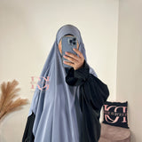 Khimar carré, couleur bleu pastel